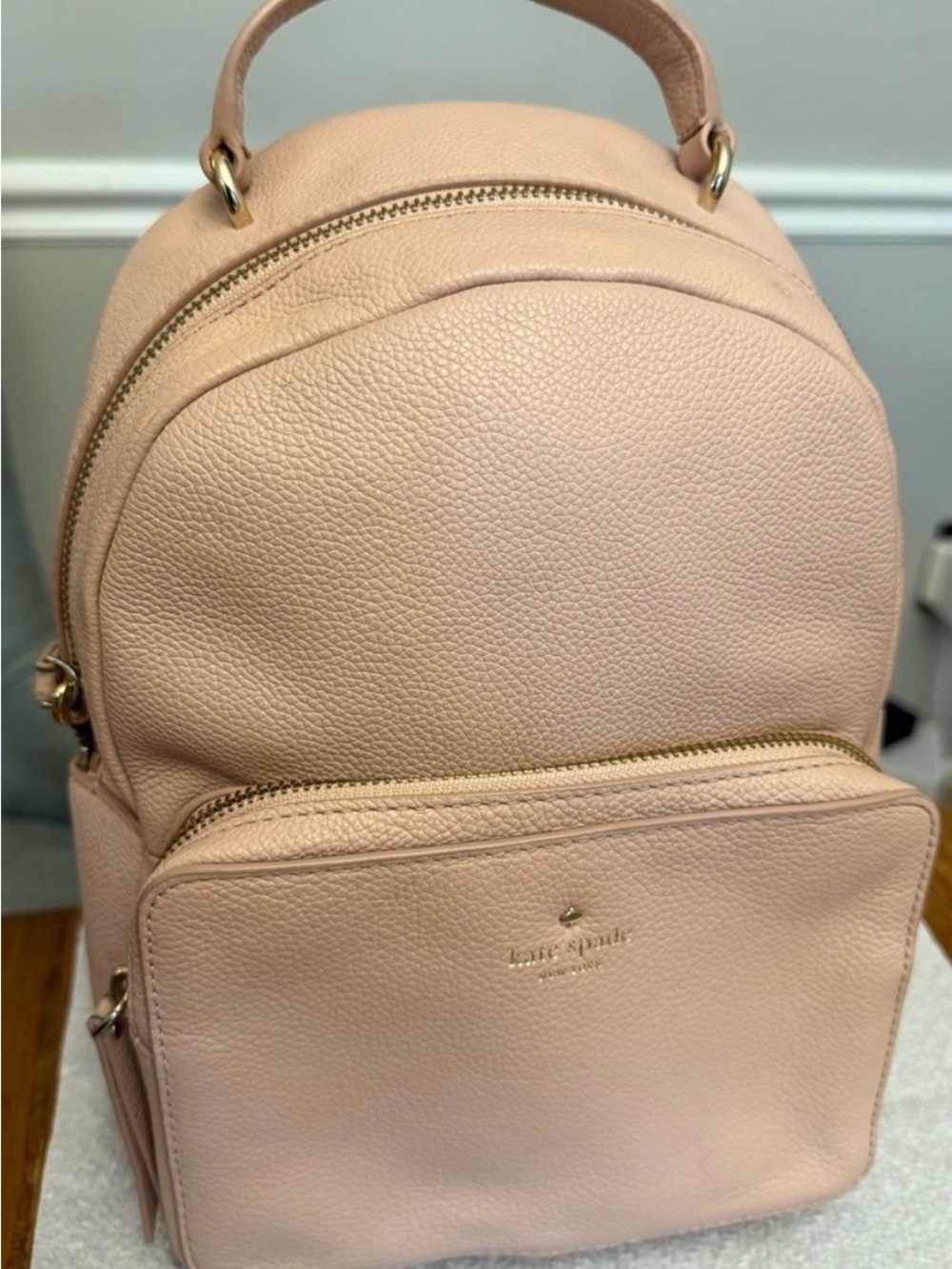 kate spade Blush Pebbled Leather Mini Backpack